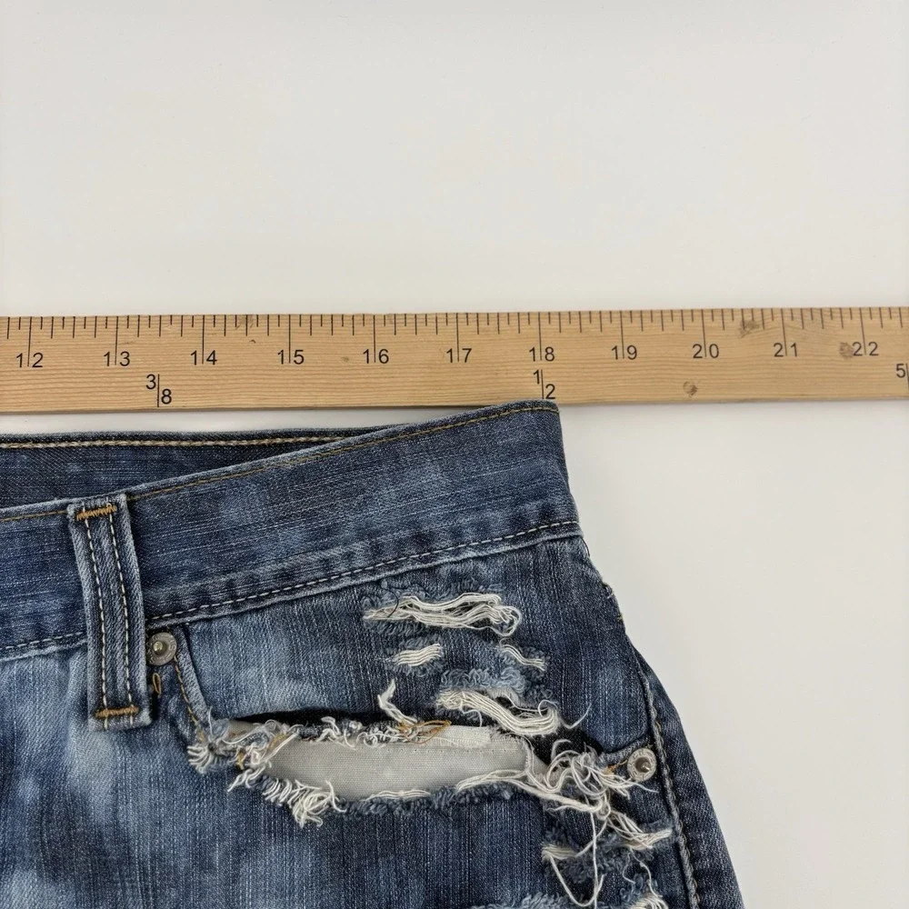 Levi's 514 Men's Jeans 36x32 Bleached Denim Slim‎ Straight Fit Distressed